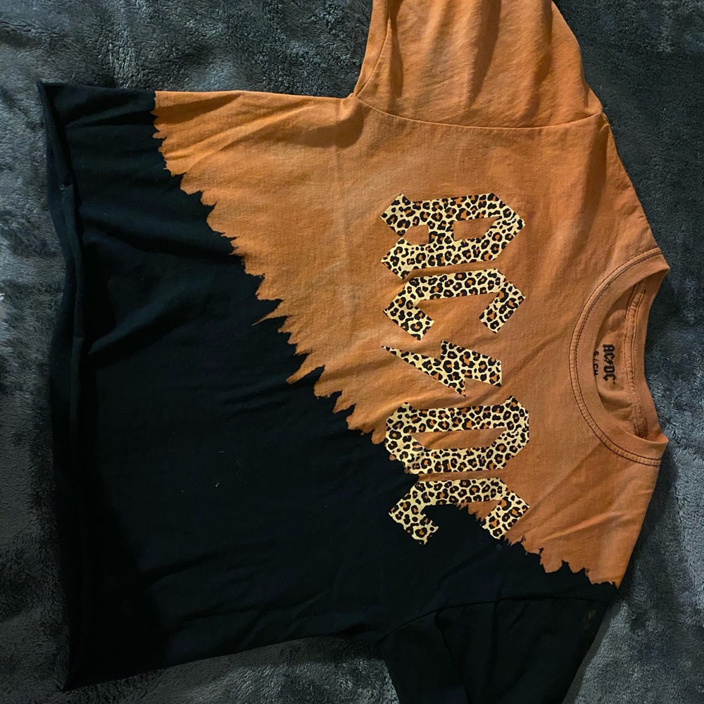 AC/DC Tye Dye Crop Top